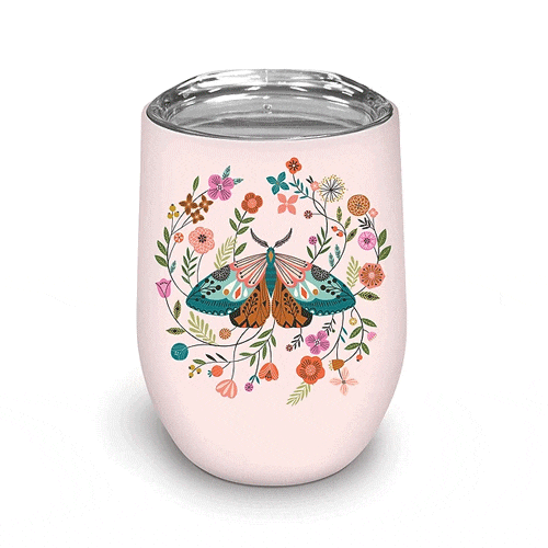 כוס תרמית 350ML - Floral Moth - STUDIO OH
